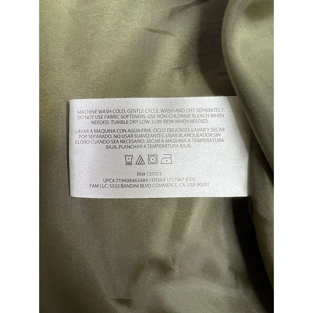 Banana Republic Mens XL Green Microfiber Full Zip Bomber Jacket Lined Insulated